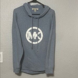 Michael Kors Slate Hoodie with White Emblem